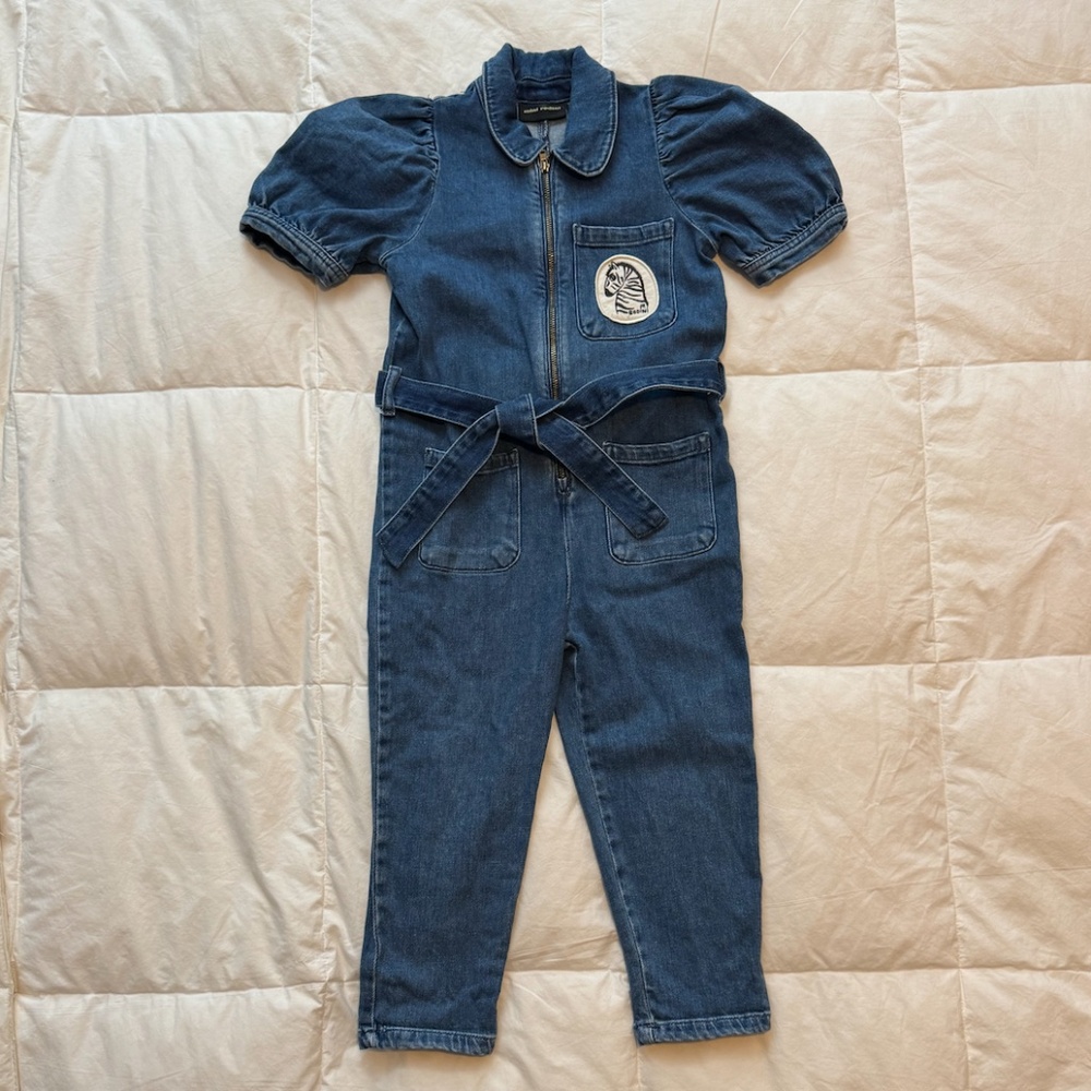 Mini Rodini Zebra Jumpsuit - Girls size 4/5 US // 110 EU